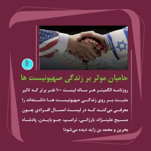 حامیان صهیونیست ها